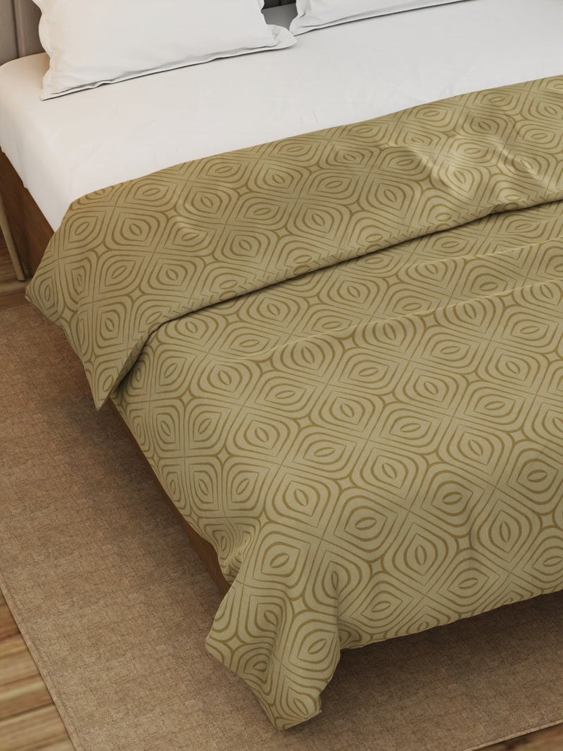 Super Fine 100% Egyptian Satin Cotton Blanket With Pure Cotton Flannel Filling <small> (geometric-sand)</small>