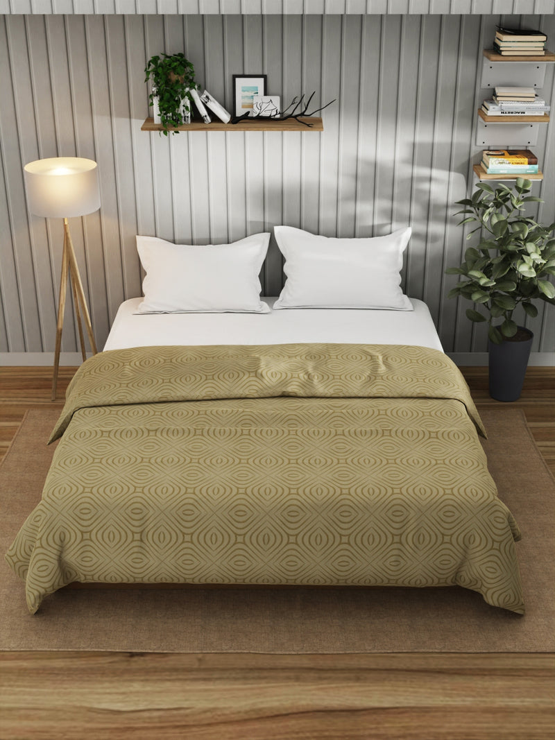 Super Fine 100% Egyptian Satin Cotton Blanket With Pure Cotton Flannel Filling <small> (geometric-sand)</small>