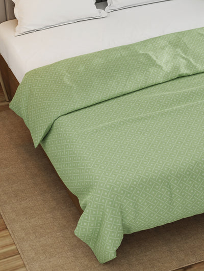 Super Fine 100% Egyptian Satin Cotton Blanket With Pure Cotton Flannel Filling <small> (geometric-sage)</small>