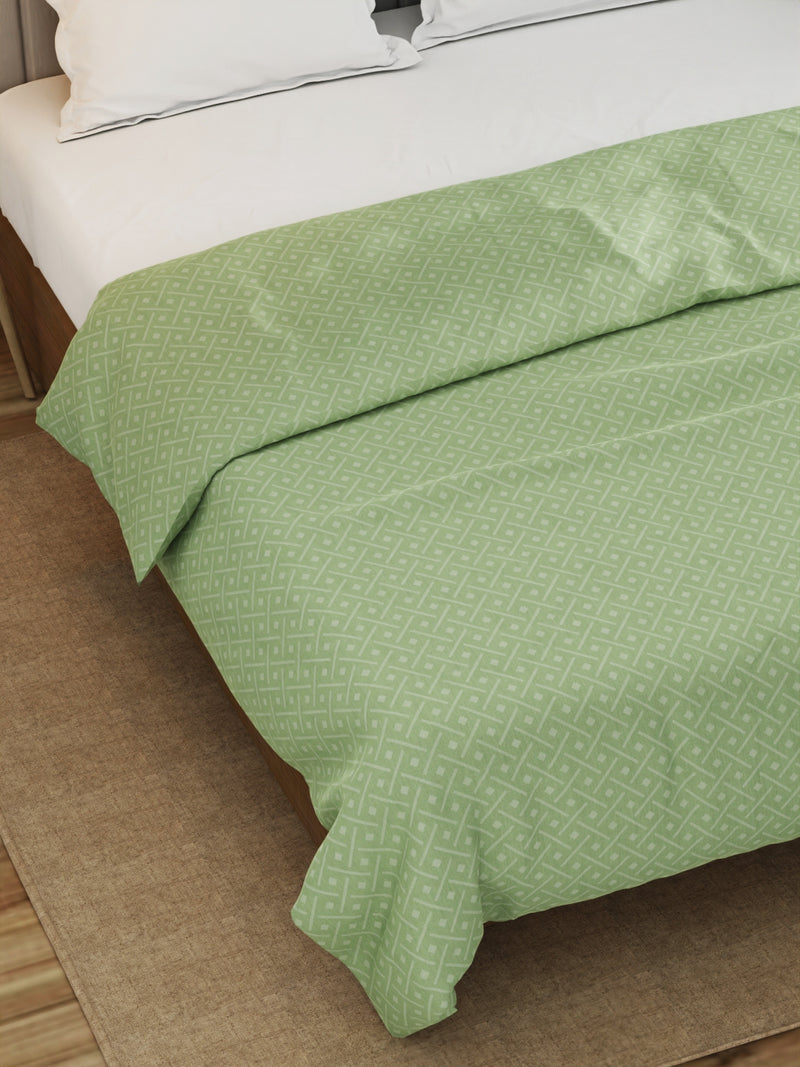 Super Fine 100% Egyptian Satin Cotton Blanket With Pure Cotton Flannel Filling <small> (geometric-sage)</small>