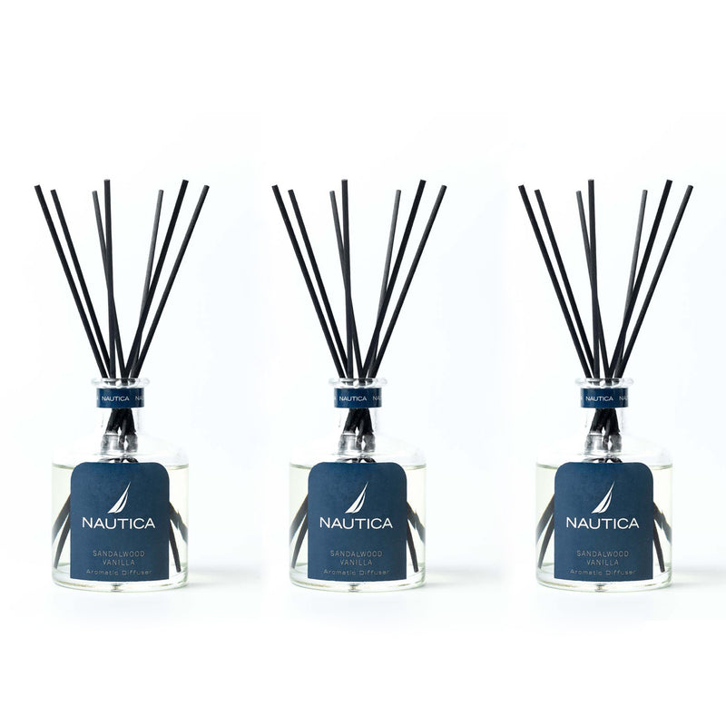 100% Natural Aroma Oil Diffuser Set With 7 Reeds <small> (sandalwood vanilla-natural)</small>