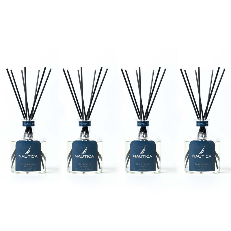 100% Natural Aroma Oil Diffuser Set With 7 Reeds <small> (sandalwood vanilla-natural)</small>