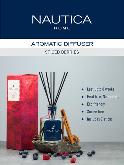 100% Natural Aroma Oil Diffuser Set With 7 Reeds <small> (spiced berry-natural)</small>