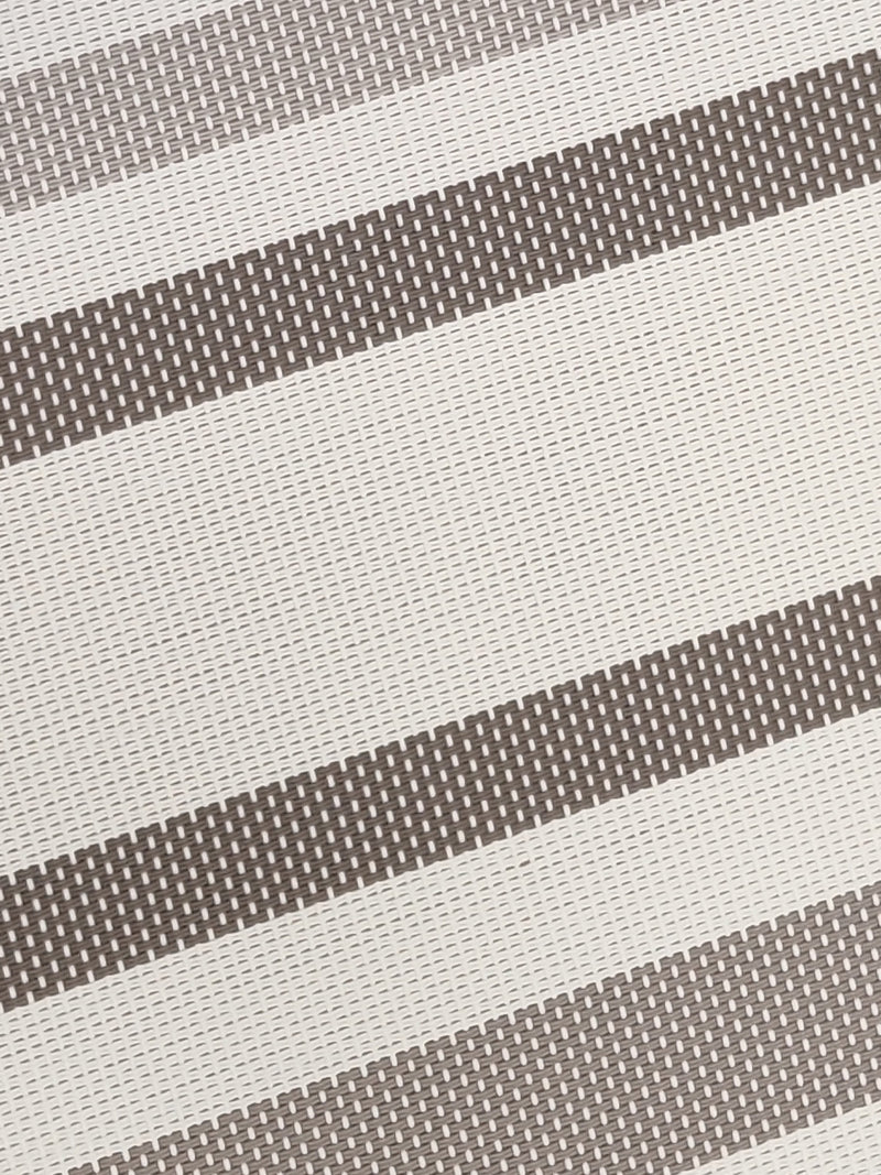 Premium Woven Pvc Placemat For Dining Table <small> (alpine-white/taupe)</small>