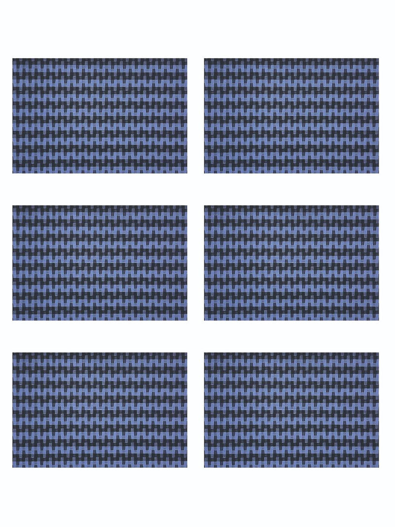 Premium Woven Pvc Placemat For Dining Table <small> (alpine-blue)</small>