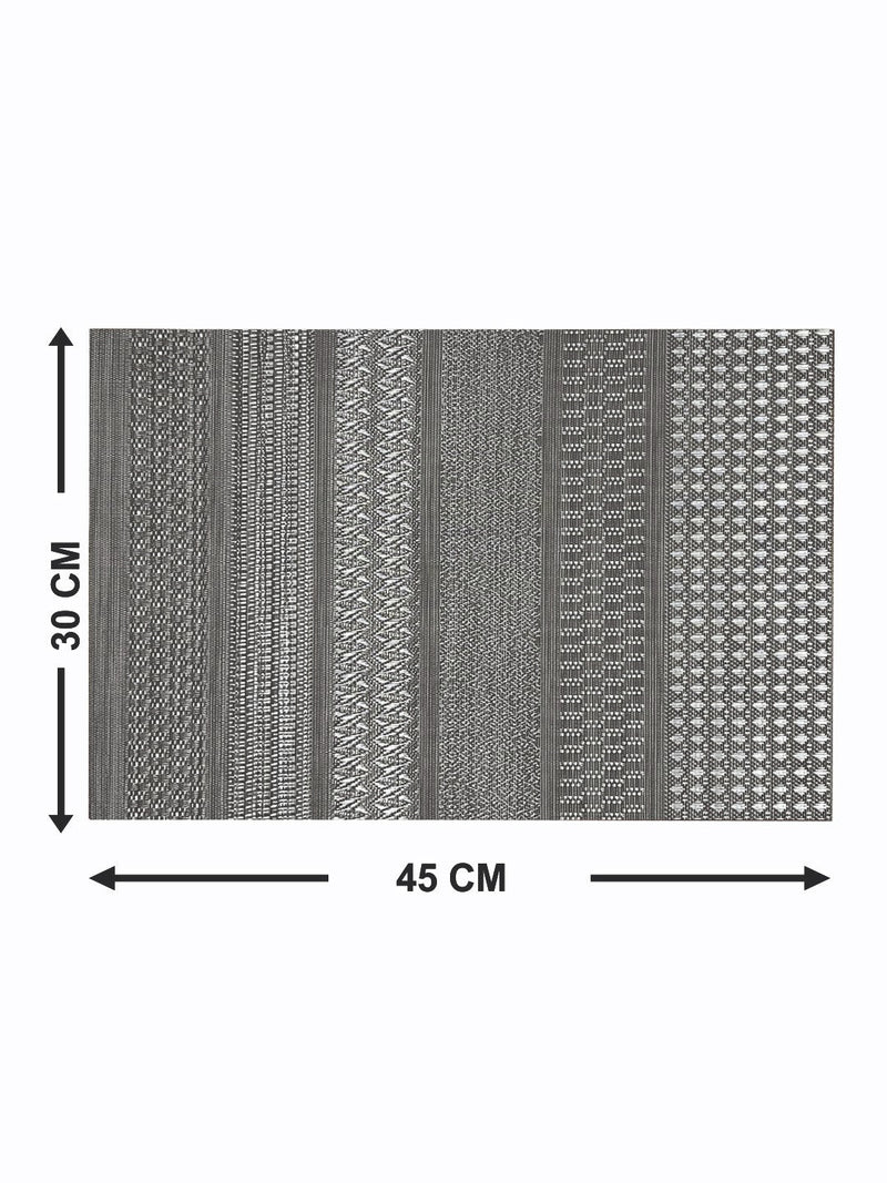 Premium Woven Pvc Placemat For Dining Table <small> (alpine-ivory)</small>