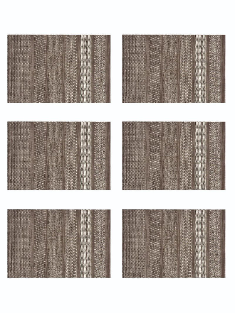 Premium Woven Pvc Placemat For Dining Table <small> (alpine-beige)</small>