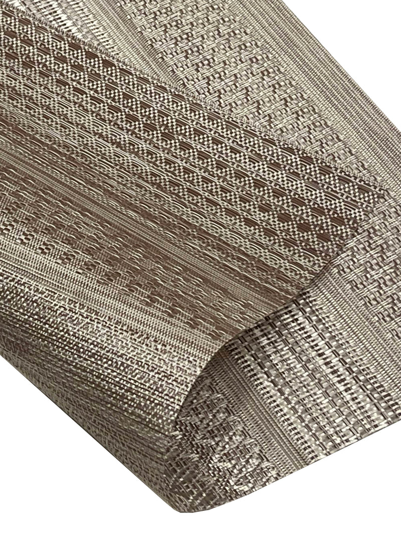 Premium Woven Pvc Placemat For Dining Table <small> (alpine-beige)</small>