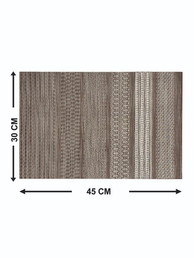 Premium Woven Pvc Placemat For Dining Table <small> (alpine-beige)</small>