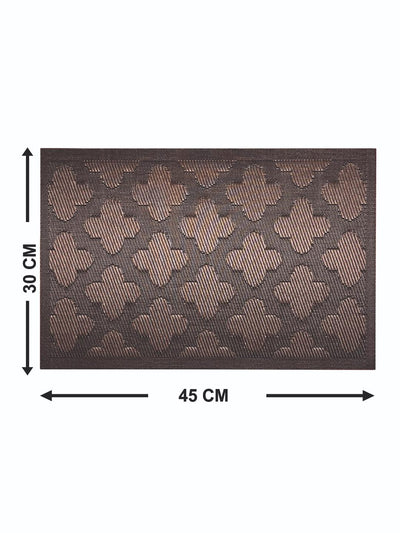 Premium Woven Pvc Placemat For Dining Table <small> (alpine-mocha)</small>