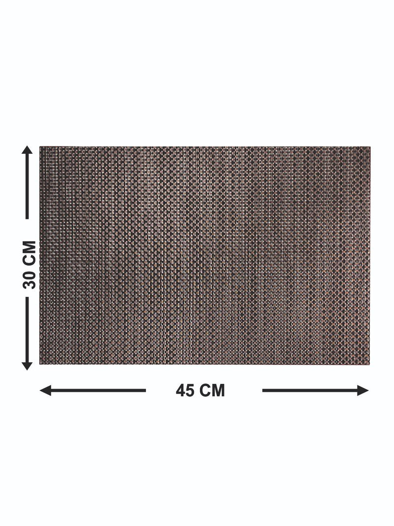 Luxury Woven Pvc Placemat For Dining Table <small> (bellevue-bronz)</small>