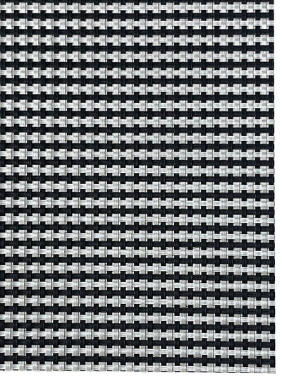 Luxury Woven Pvc Placemat For Dining Table <small> (bellevue-white/black)</small>