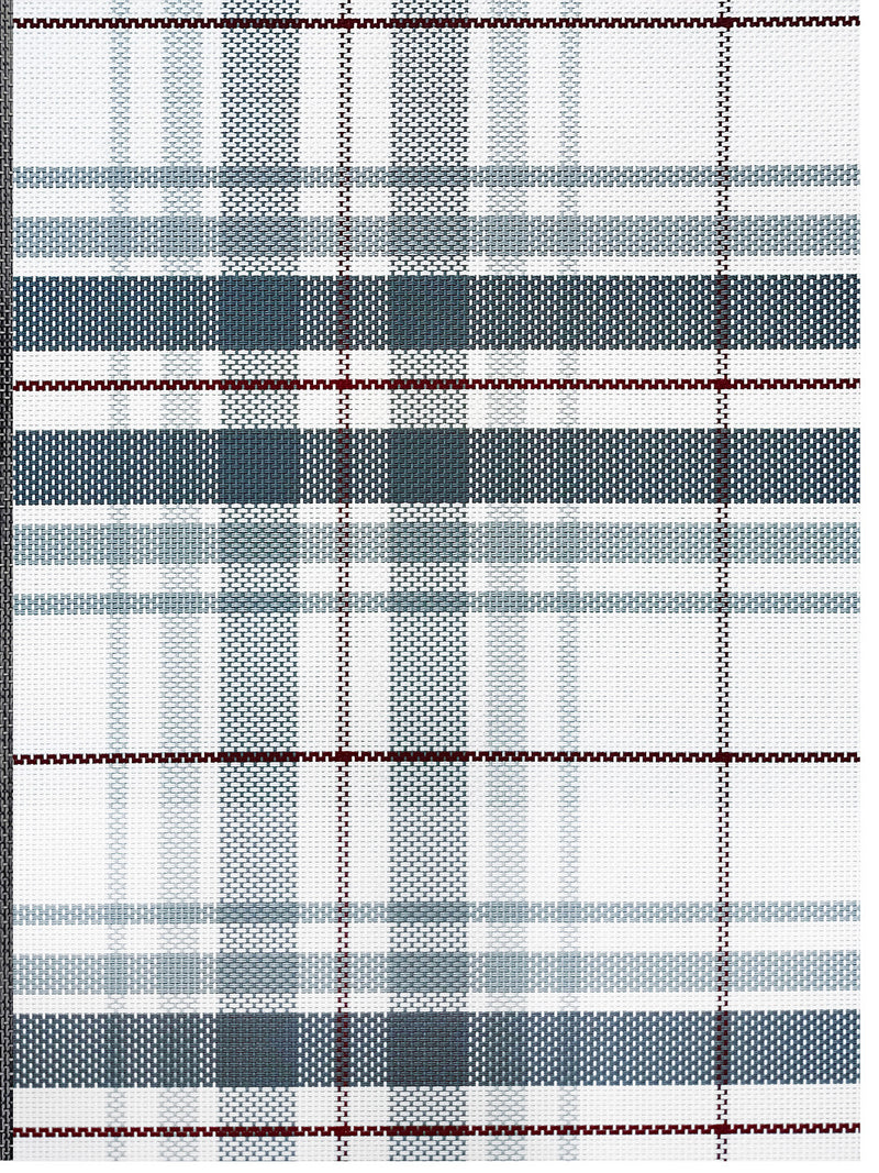 Premium Woven Pvc Placemat For Dining Table <small> (checks-grey/white)</small>