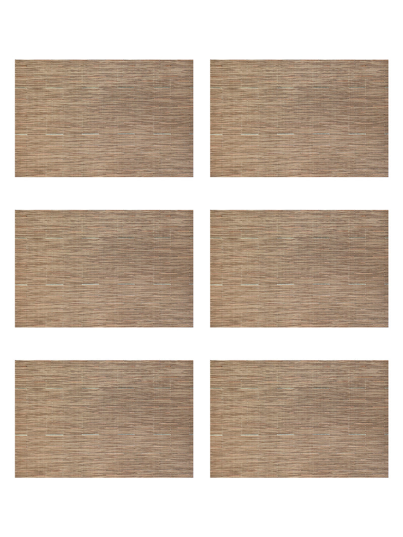 Premium Woven Pvc Placemat For Dining Table <small> (stripe-brown)</small>