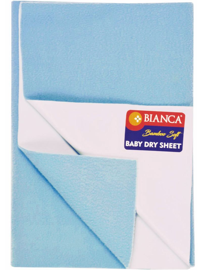 Soft Bamboo Baby Dry Sheet, Waterproof Breathable Anti Bacterial Mattress Protector <small> (smart dry-sky blue)</small>
