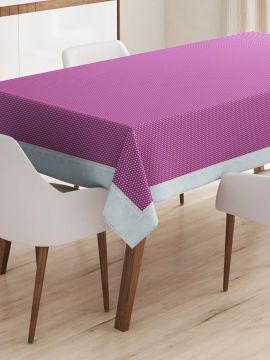 Vinyl Pvc Dining Table Cover Easy To Clean Table Cloth <small> (geomatric-purple)</small>
