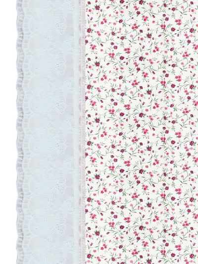 Vinyl Pvc Dining Table Cover Easy To Clean Table Cloth <small> (la-italia-white/pink)</small>