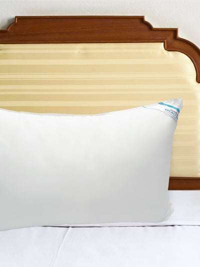 Ultra Soft Micro Gel Technology Microfiber Pillow With Bamboo Cotton Fabric Shell <small> (solid-white)</small>