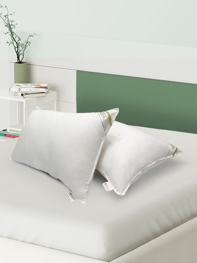 Anti Stress Biosoya Microfiber Pillow With 100% Natural Cotton Fabric Shell <small> (solid-white)</small>