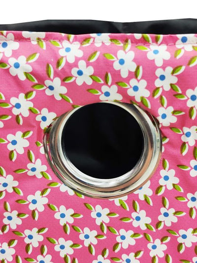 Waterproof Folding Laundry Basket <small> (floral-pink)</small>