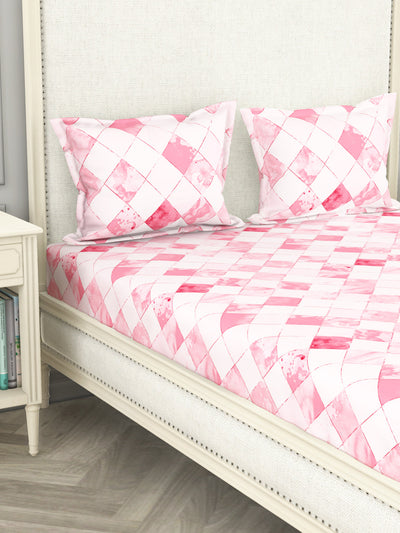 226_Castillo 100% Pure Cotton Double Bedsheet With 2 Pillow Covers_BED2037A_2