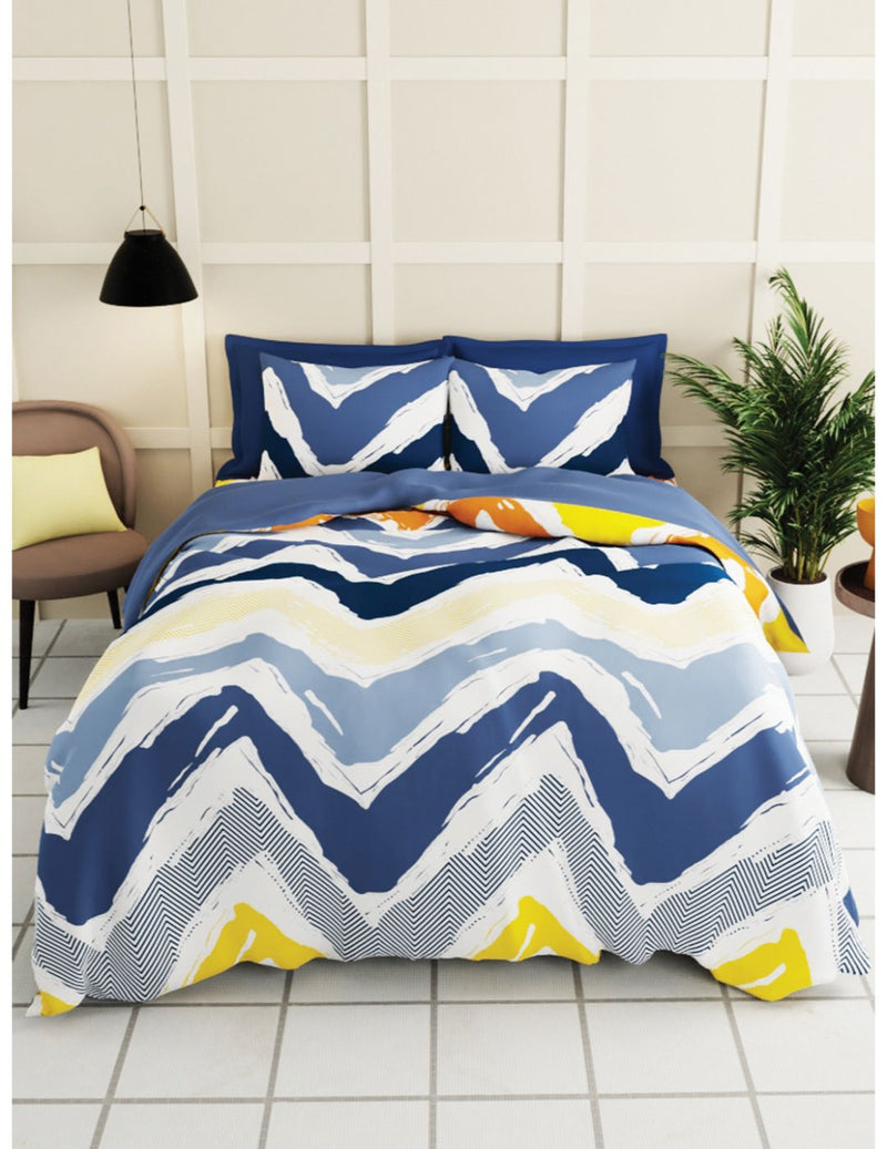 Extra Smooth Micro Single Bedsheet With 1 Pillow Cover <small> (stripe-multi)</small>