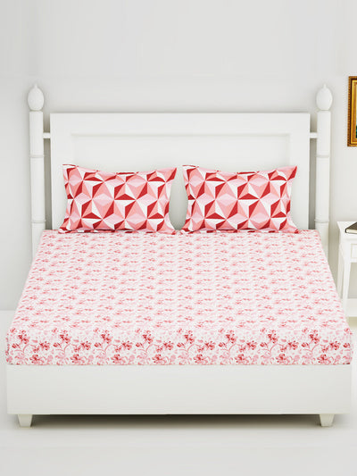 226_Newyork Soft 100% Natural Cotton King Size Double Bedsheet With 2 Pillow Covers_BED3123_2