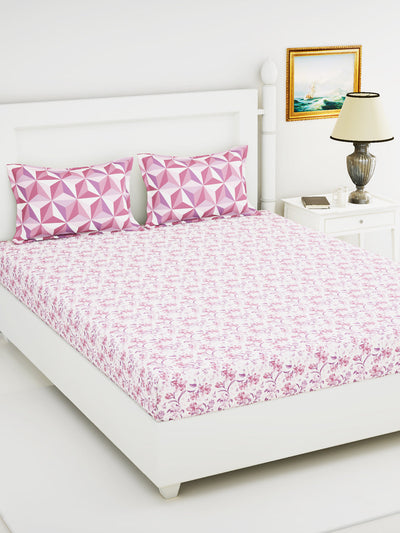 226_Newyork Soft 100% Natural Cotton King Size Double Bedsheet With 2 Pillow Covers_BED3124_1