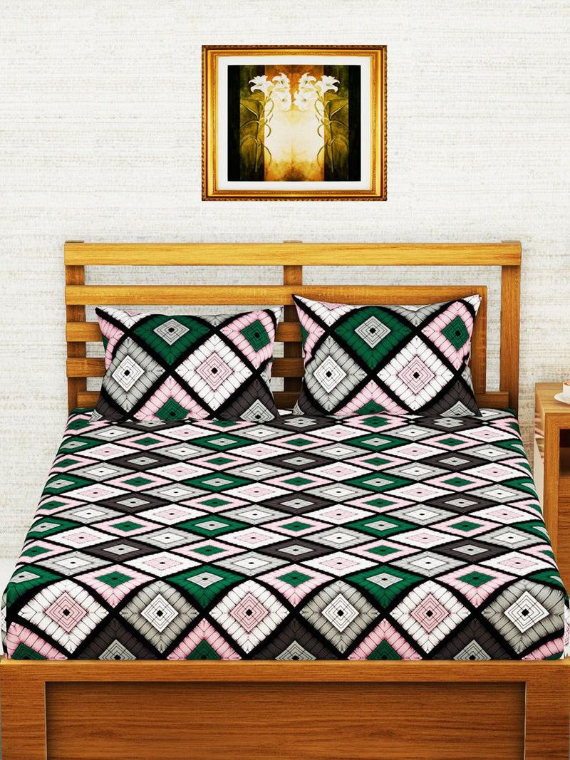 226_Envogue Extra Smooth Micro Double Bedsheet With 2 Pillow Covers_BED3271_2