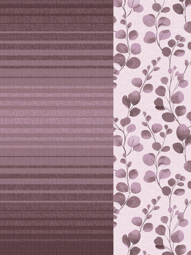 Super Soft 100% Cotton King Bedsheet With 2 Pillow Covers <small> (abstract-purple/plum)</small>