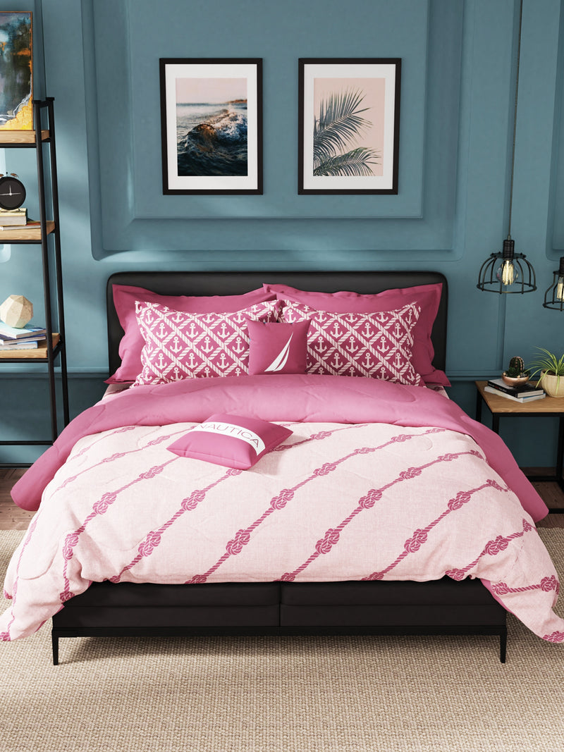 Super Soft 100% Cotton King Bedsheet With 2 Pillow Covers <small> (abstract-red/pink)</small>