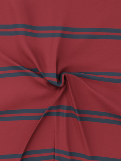 100% Premium Cotton Single Bedsheet With 1 Pillow Cover <small> (stripe-red/black)</small>