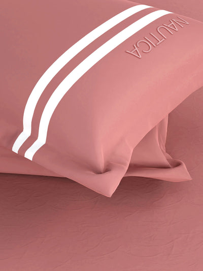 Luxurious 100% Egyptian Satin Cotton King Bedsheet With 2 Pillow Covers <small> (solid-coral)</small>