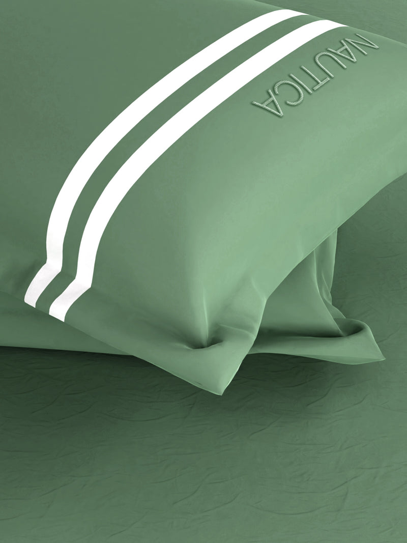 Luxurious 100% Egyptian Satin Cotton King Bedsheet With 2 Pillow Covers <small> (solid-lt.olive)</small>