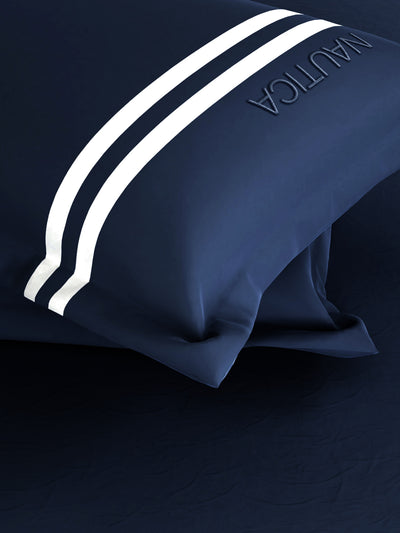 Luxurious 100% Egyptian Satin Cotton King Bedsheet With 2 Pillow Covers <small> (solid-dk.blue)</small>