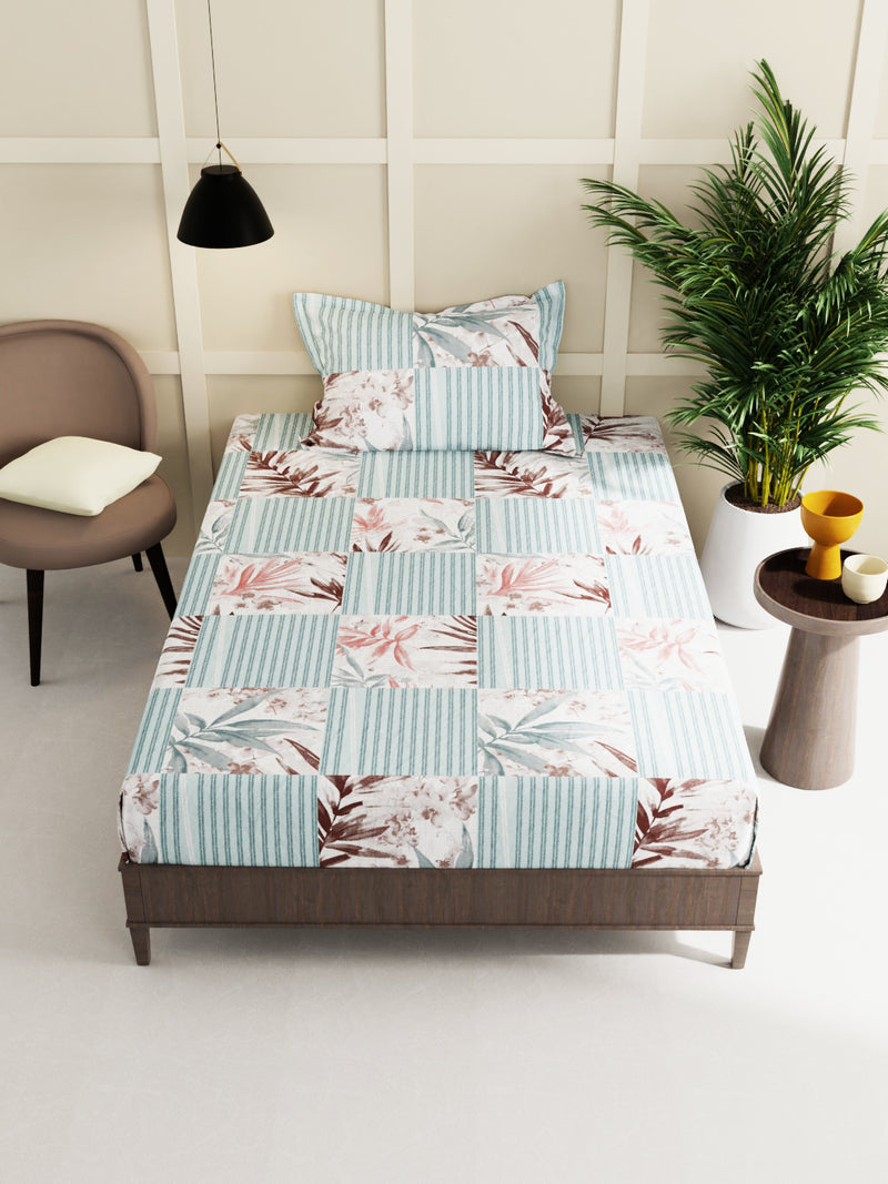 Extra Smooth Micro Single Bedsheet With 1 Pillow Cover <small> (floral-multi)</small>