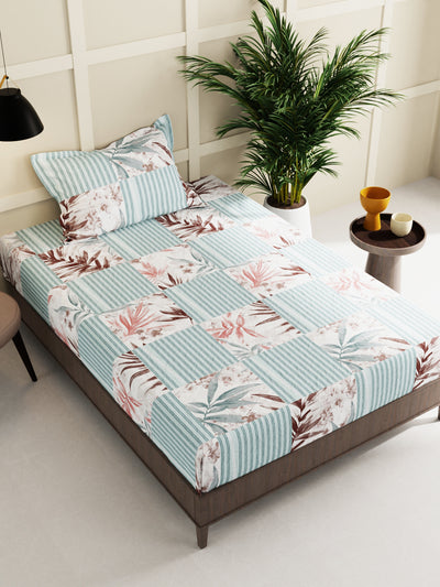 Extra Smooth Micro Single Bedsheet With 1 Pillow Cover <small> (floral-multi)</small>