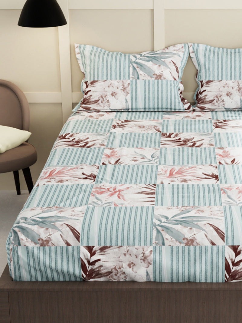Extra Smooth Micro Double Bedsheet With 2 Pillow Covers <small> (floral-multi)</small>