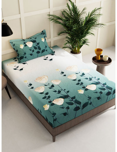 Extra Smooth Micro Single Bedsheet With 1 Pillow Cover <small> (floral-multi)</small>
