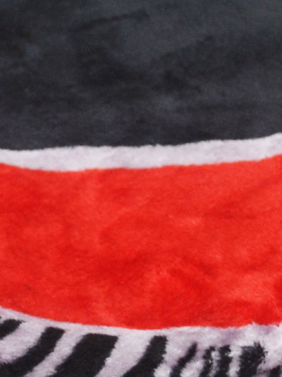 Ultra Soft Microfiber Double Bed Ac Blanket <small> (abstract-red/black)</small>