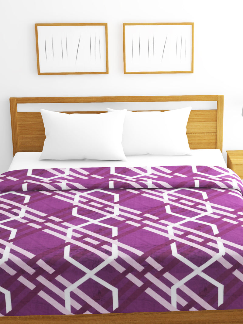 Ultra Soft Microfiber Double Bed Ac Blanket <small> (abstract-purple)</small>