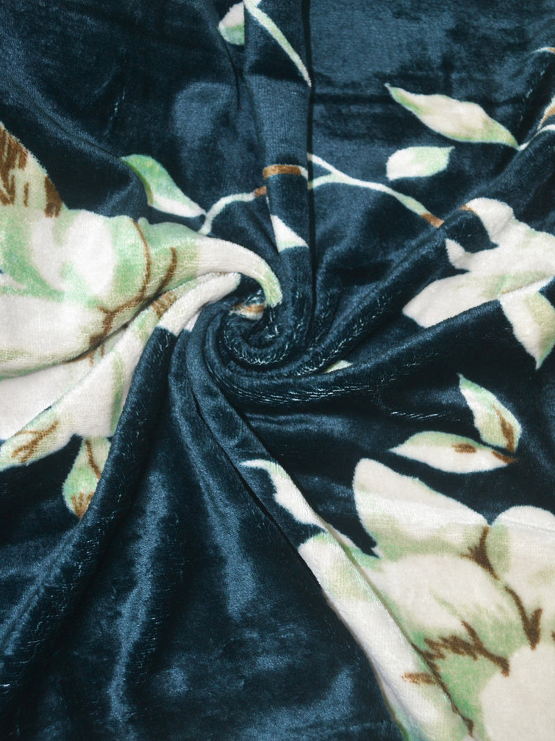 Ultra Soft Microfiber Double Bed Ac Blanket <small> (pride-floral-black)</small>