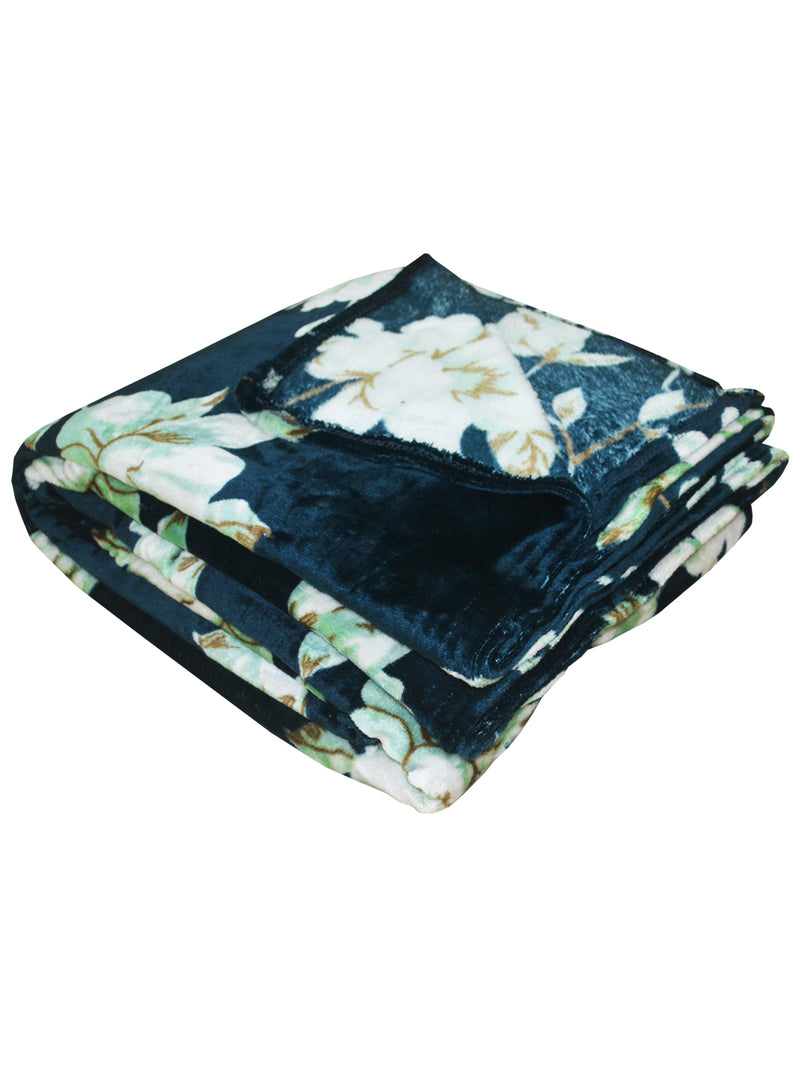 Ultra Soft Microfiber Double Bed Ac Blanket <small> (pride-floral-black)</small>