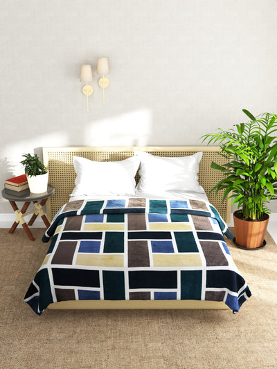 Ultra Soft Microfiber Double Bed Ac Blanket <small> (pride-geometrical-multi)</small>