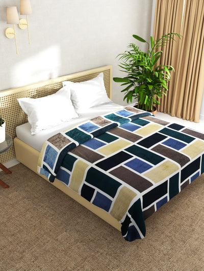 Ultra Soft Microfiber Double Bed Ac Blanket <small> (pride-geometrical-multi)</small>