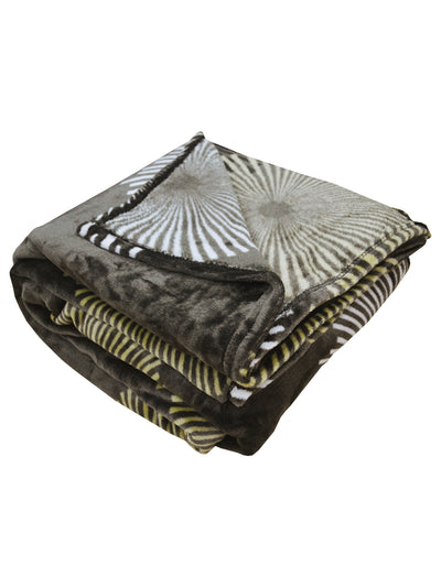 Ultra Soft Microfiber Double Bed Ac Blanket <small> (pride-geometrical-grey)</small>
