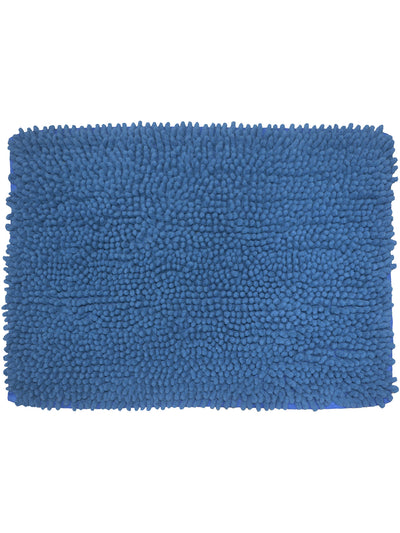 Thick Shaggy Anti Slip Bath Mat <small> (solid-blue)</small>