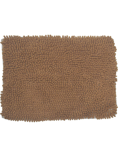 Thick Shaggy Anti Slip Bath Mat <small> (solid-brown)</small>