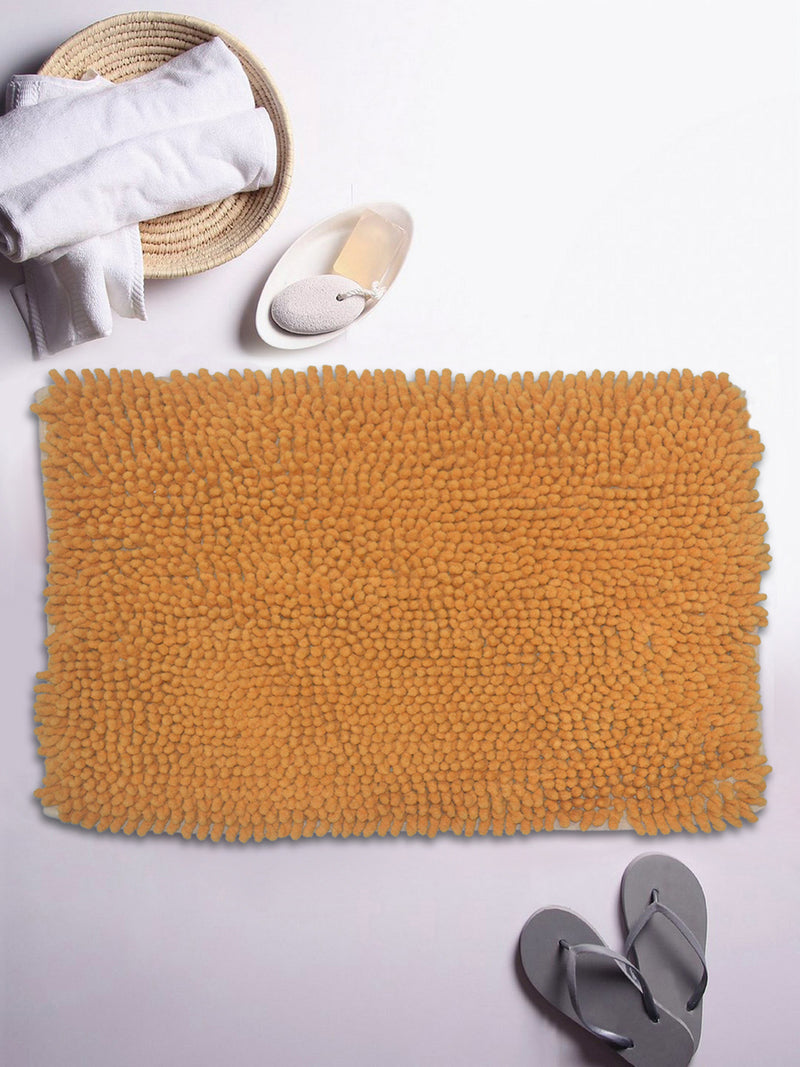 Thick Shaggy Anti Slip Bath Mat <small> (solid-coral)</small>
