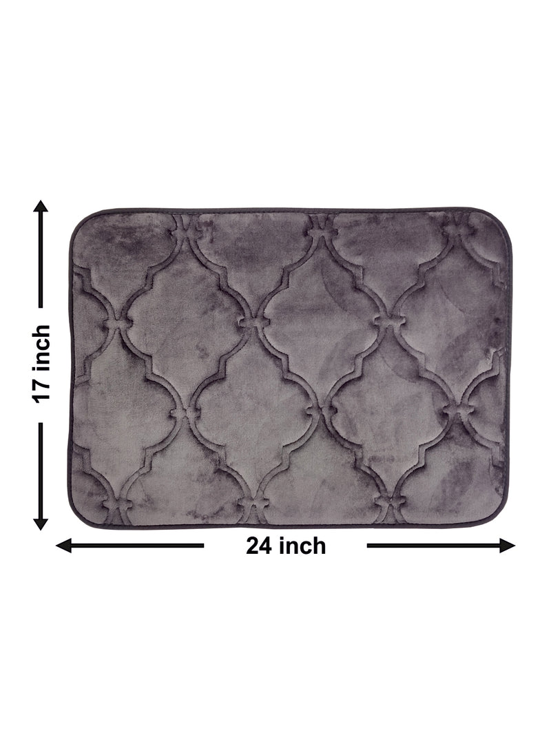 Memory Foam Anti Slip Bath Mat <small> (moroccan trellis-roseberry)</small>